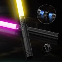 Lightsaber, 2 in 1 Light Saber with 15 RGB Colors, Neopixel Dueling Lightsabers for 4 Modes & Sounds, USB-C Charge Light Sab...