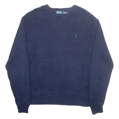 POLO RALPH LAUREN Mens Jumper Blue Tight Knit XL