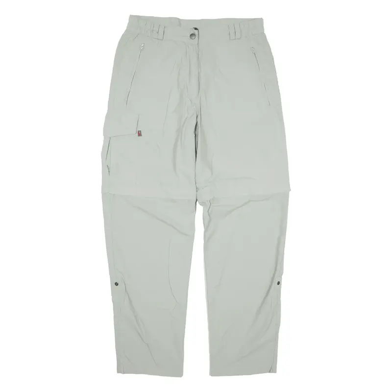 HS SPORT Cargo Zip-off Trousers Green Relaxed Tapered Womens W30 L29
