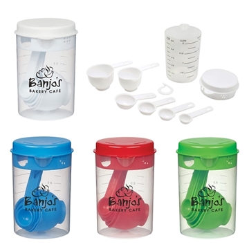 150 Promotional Measuring Cup Set - 9 Piece & Strainer Lid