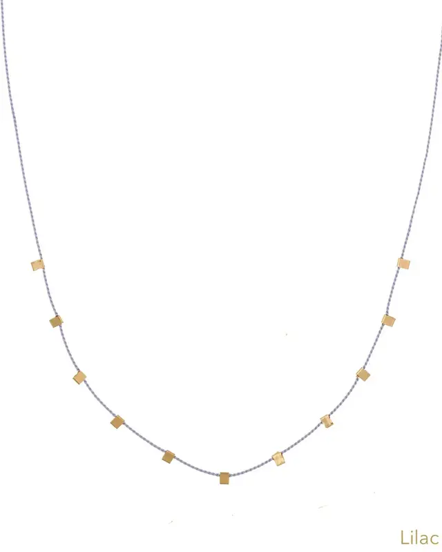 Hilo Necklace | Metal Color: Gold | Color: Lilac