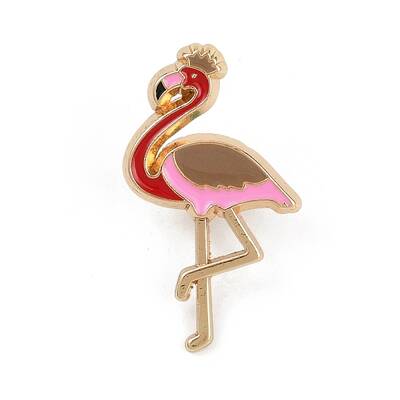 Flamingo Shape Enamel Pins