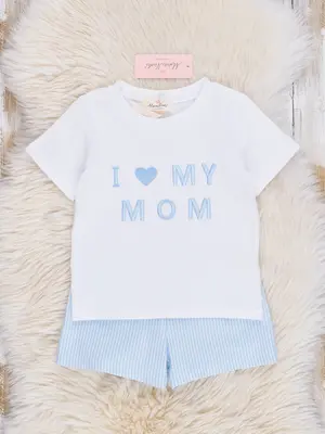 Blue Mom Love Outfit