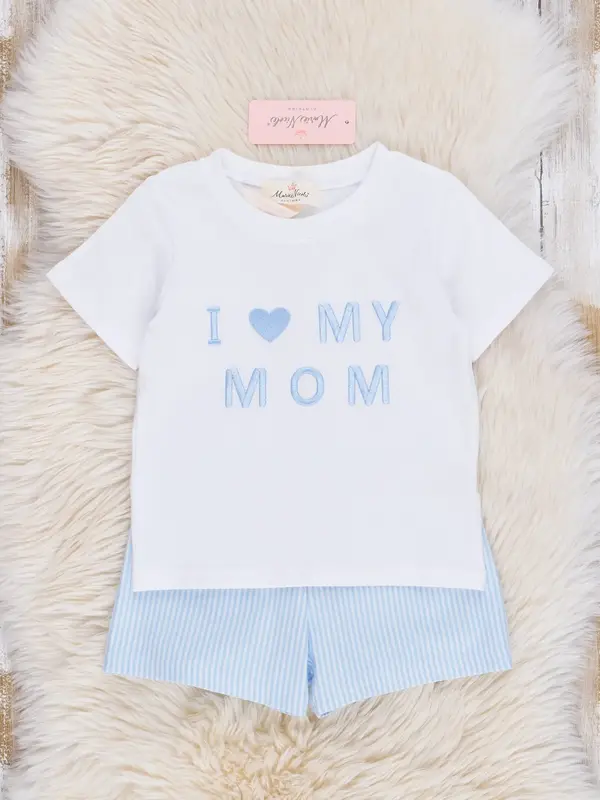 Blue Mom Love Outfit