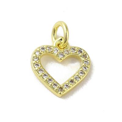 Real 18K Gold Plated Brass Pave Cubic Zirconia Pendants