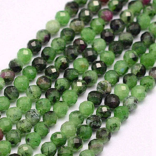 Natural Ruby in Zoisite Beads Strands