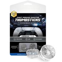 FPS Freek Galaxy Crystal for Playstation 4 (PS4) and Playstation 5 (PS5) Controller, Performance Thumbsticks, 1 High-Rise, 1 ...