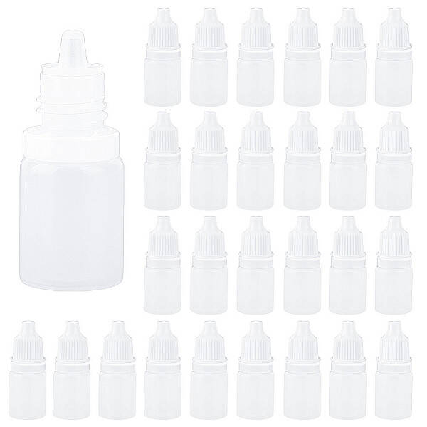 BENECREAT 200 Pcs Plastic Liquid Dropper Bottle