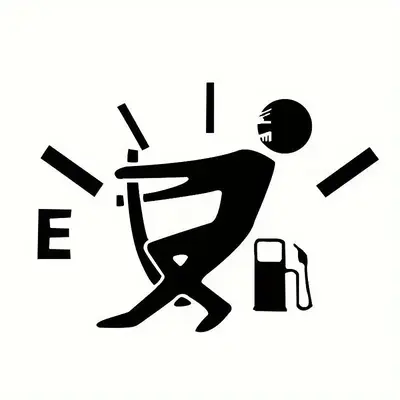 High Consumption Fuel Sticker, EF Fuel Tank Reflective Car Sticker, Universal Fuel Tank Table Car Sticker