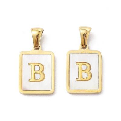 Ion Plating(IP) 304 Stainless Steel Pave Shell Pendants