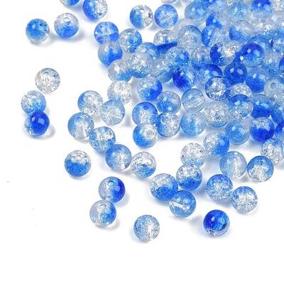 Transparent Crackle Glass Beads