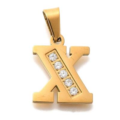 Ion Plating(IP) 304 Stainless Steel Rhinestone Pendants