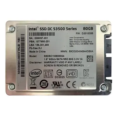 SSDSC1NB080G4 Intel DC S3500 80GB Multi-Level Cell SATA 6Gb/s 1.8-Inch Solid State Drive