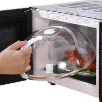Microwave Splash Cover with Handle, 1 Count Transparent Microwave Oven Food Cover, Reusable Food Cover, Kitchen Heat Resistan...