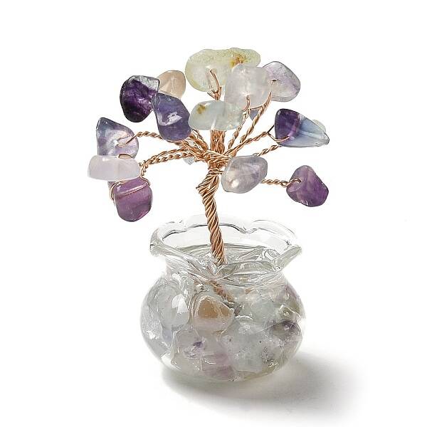 Natural Fluorite Chips Tree Decorations