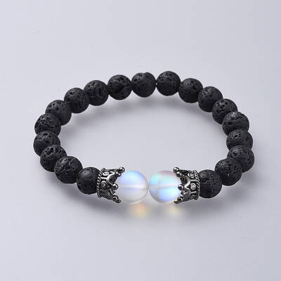 Synthetic Moonstone Stretch Bracelets