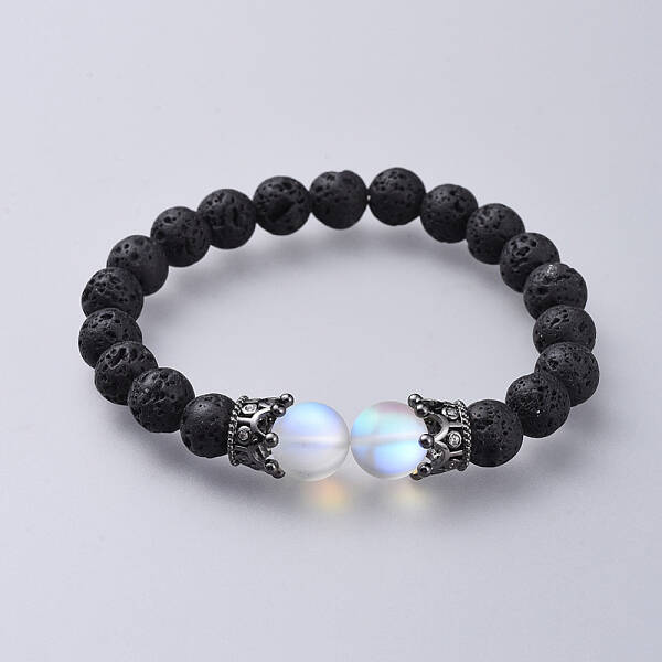 Synthetic Moonstone Stretch Bracelets