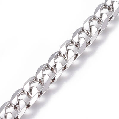 Tarnish Resistant 201 Stainless Steel Cuban Link Chains