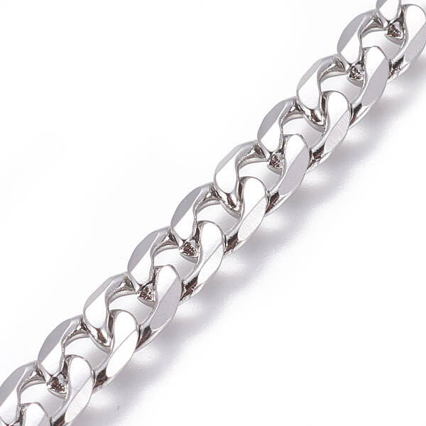 Tarnish Resistant 201 Stainless Steel Cuban Link Chains