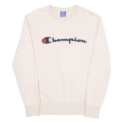 CHAMPION Womens Sweatshirt Pink Crew Neck L