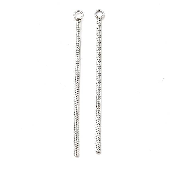 Non-Tarnish 201 Stainless Steel Snake Chain Tassel Big Pendants