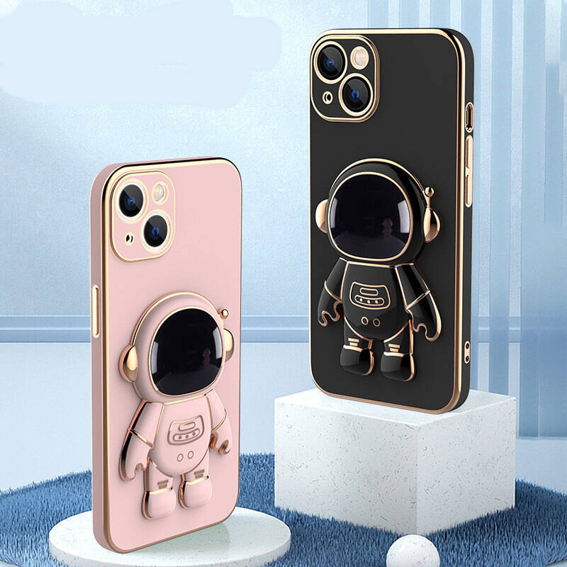 3D Astronaut Phone Case Anti-Drop Electroplating Bracket For iPhone 12/13/14/XR/X/