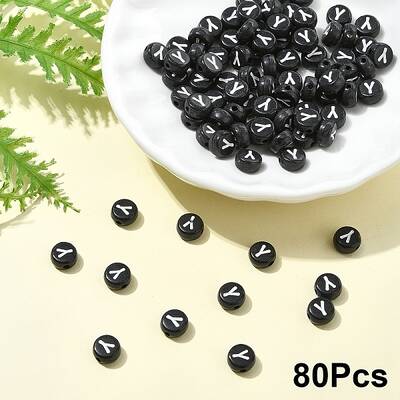 Opaque Acrylic Horizontal Hole Beads