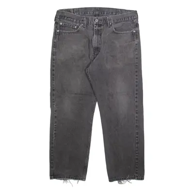 LEVI'S 505 Jeans Mens Grey Regular Straight Stone Wash W38 L29