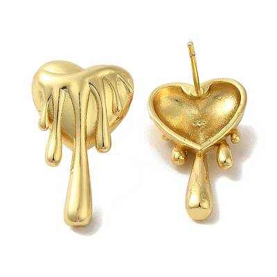 Rack Plating Brass Stud Earrings