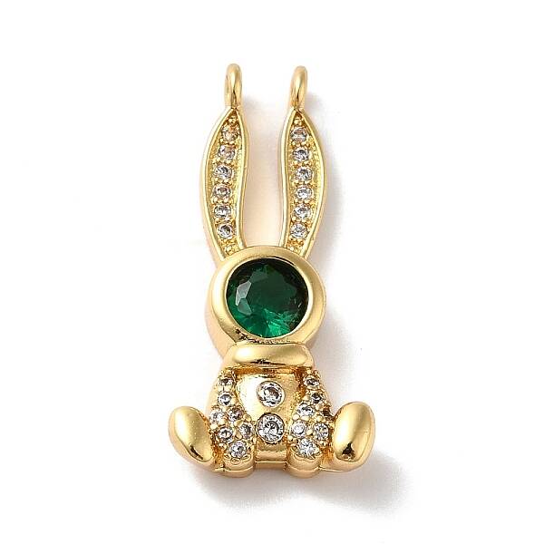 Rack Plating Brass Micro Pave Cubic Zirconia Pendants