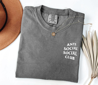 Comfort Colors Anti Social Social Club Shirt, Soft Cotton Crewneck Shirt for Men and Women, Gift for Him or Her, Unisex Styli...