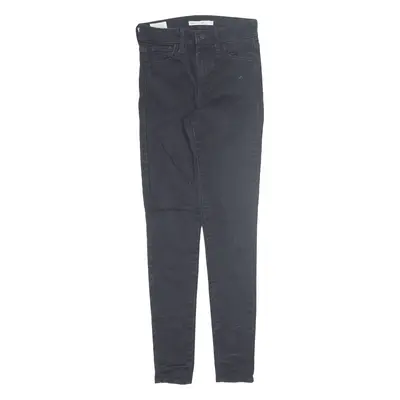 LEVI'S 720 High Rise BIG E Jeans Black Denim Slim Skinny Womens W25 L30