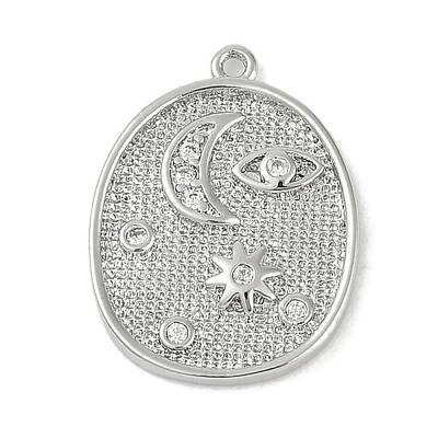 Brass Micro Pave Cubic Zirconia Pendants