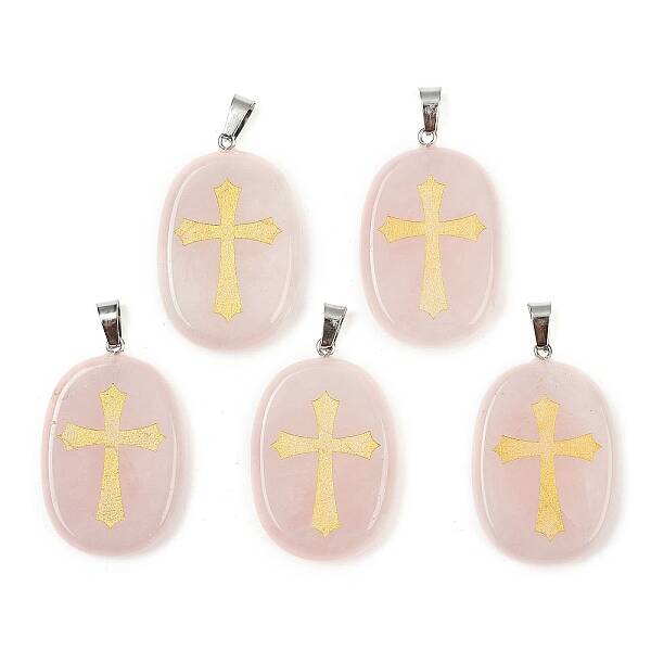Natural Rose Quartz Pendants