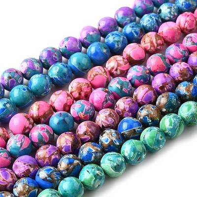 Dyed Natural Magnesite Beads Strands