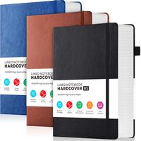 3 Pack B5 Leather Notebooks Journals, Bulk Lined Notebook Journals Set for Women Men Writing, Large 320 Pages Hardcover (7.1'...
