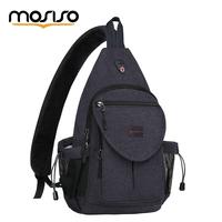 MOSISO Sling Backpack for Men & Women – Canvas Crossbody Chest Bag with Anti-theft Pocket, Water Bottle Holder, Adjustable ...