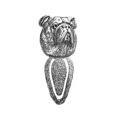 New-Spin Metal Casting Bulldog Bookmark