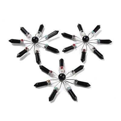 Natural Obsidian 7 Chakra Points Energy Generator