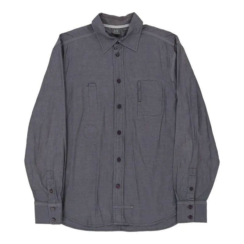 Armani Exchange Shirt - Medium Grey Cotton