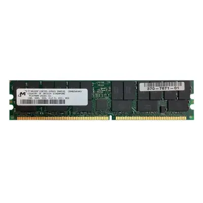 370-7671-01 Sun 1GB DDR-266MHz PC-2100 ECC Registered RDIMM CL2.5 1Rx4 2.5V 184-Pin Memory Module
