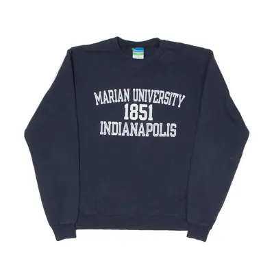 CHAMPION Marian University Indianapolis USA Sweatshirt Blue Mens M