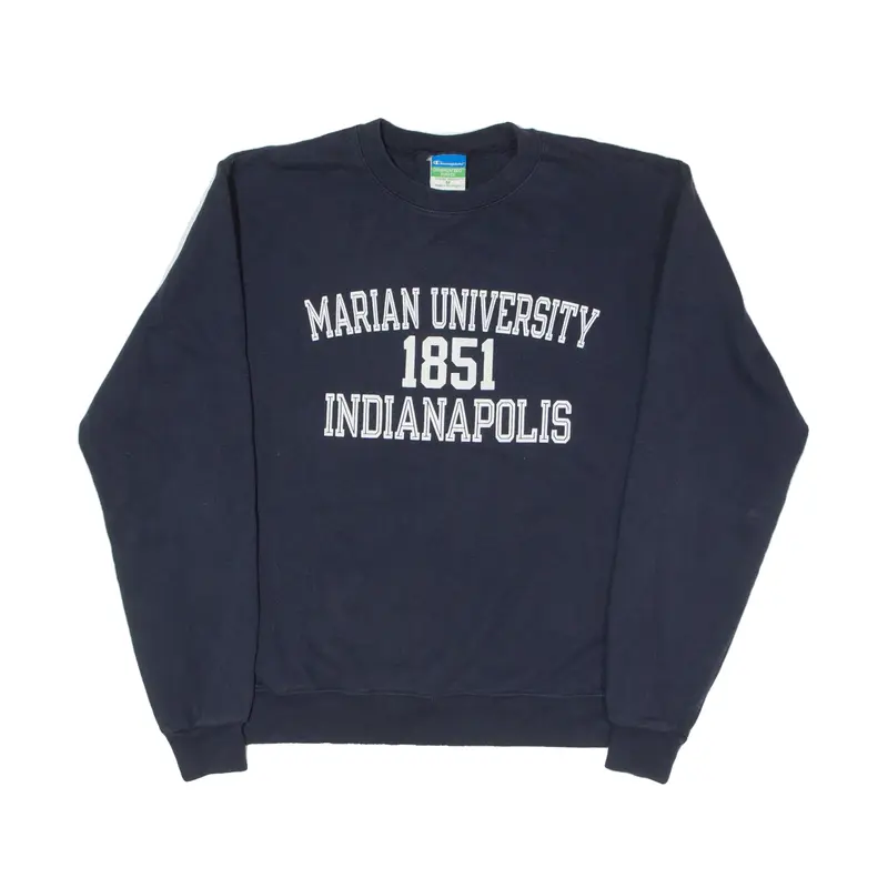 CHAMPION Marian University Indianapolis USA Sweatshirt Blue Mens M