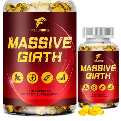 Massive Girth Men's Gummies, Enhances Performance & Energy, Provide a Happy Life for Men and Women - 120 Capsules
