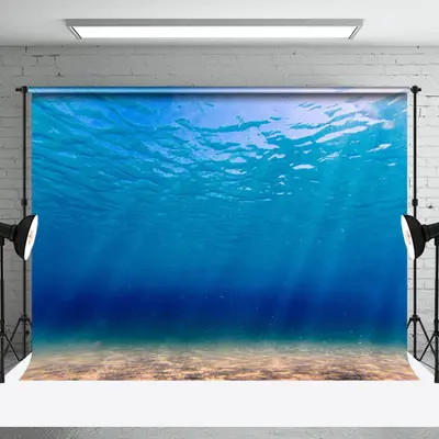 Deep Sea Sandy Seabed Natural Scenery Photo Backdrop - Aperturee