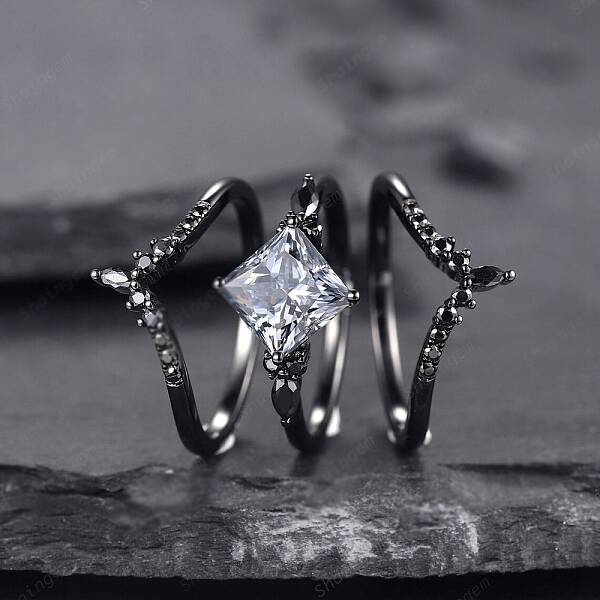 Alloy Rhombus Finger Rings Sets for Women