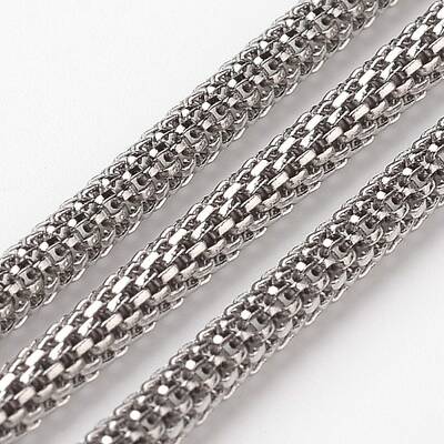 Non-Tarnish 3.28 Feet 304 Stainless Steel Mesh Chains