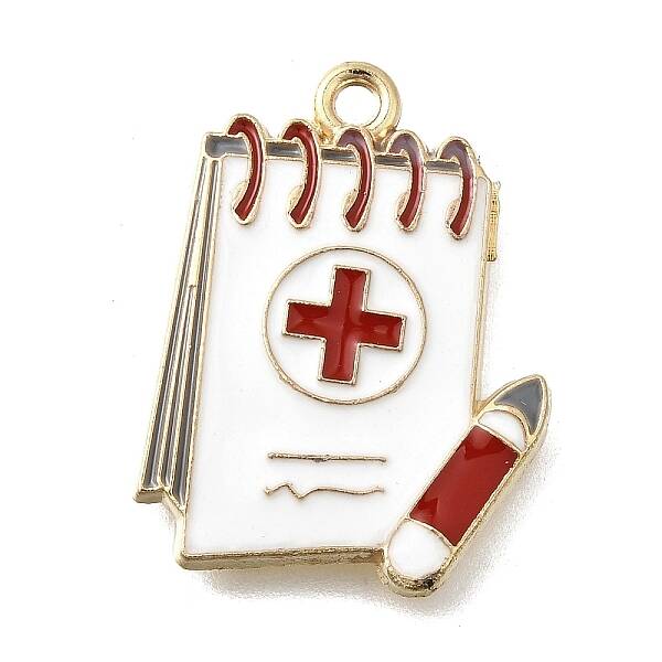 Medical Theme Alloy Enamel Pendants