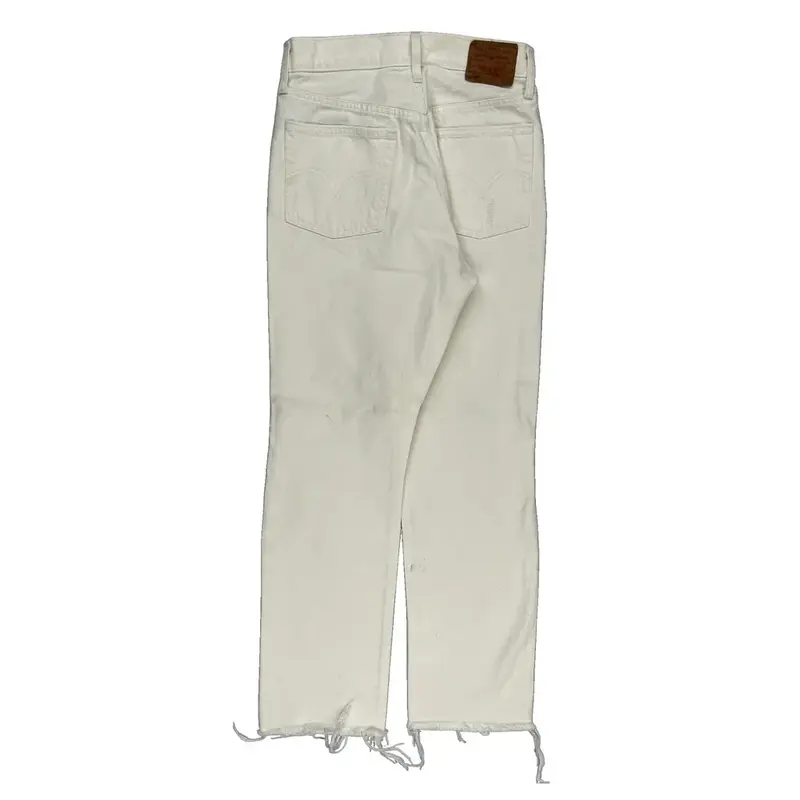 Levis Jeans - 28W UK 8 White Cotton | size: UK 8