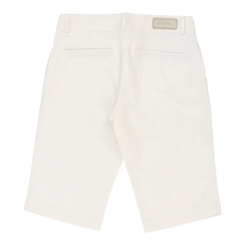 Lacoste Shorts - 32W UK 10 White Cotton